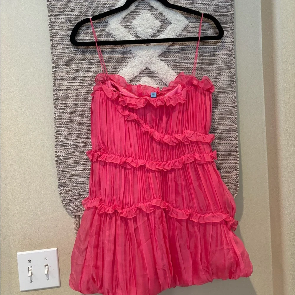 Free People Elegant Pink Pleated Dress